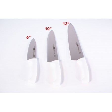 Cuchillos Chef 6, 10, 12 pulgadas de color Blanco | BO406B